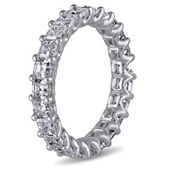 Best Price and High Polish White Gold Asscher Cut Diamond Eternity Ring