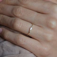 Hot Sale Yellow Gold Plated 925 Sterling Silver Stackable Rings