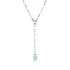 Latest Design Rose Gold Plated 925 Silver Two CZ by the Yard Necklace