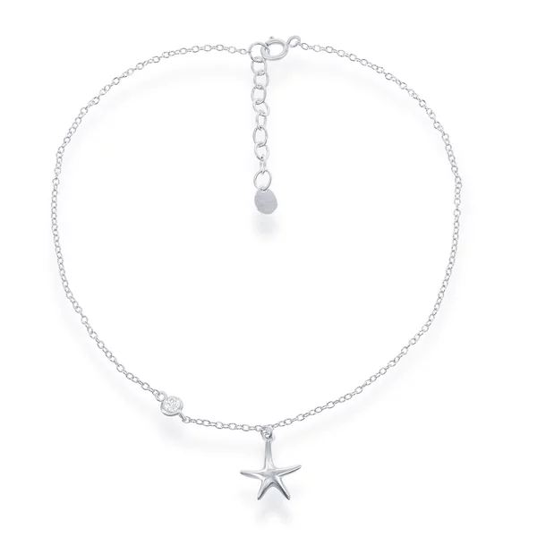 Sterling Silver Italian Jewelry CZ Sarfish Cable Bracelet for Women and Girls