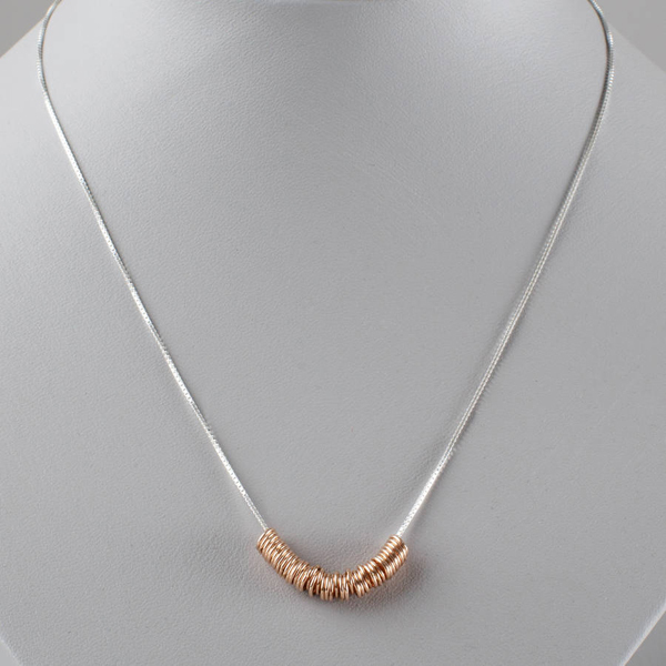 Latest Jewelry Sterling Silver Personlised Rose Gold Multi Small Rings Necklace