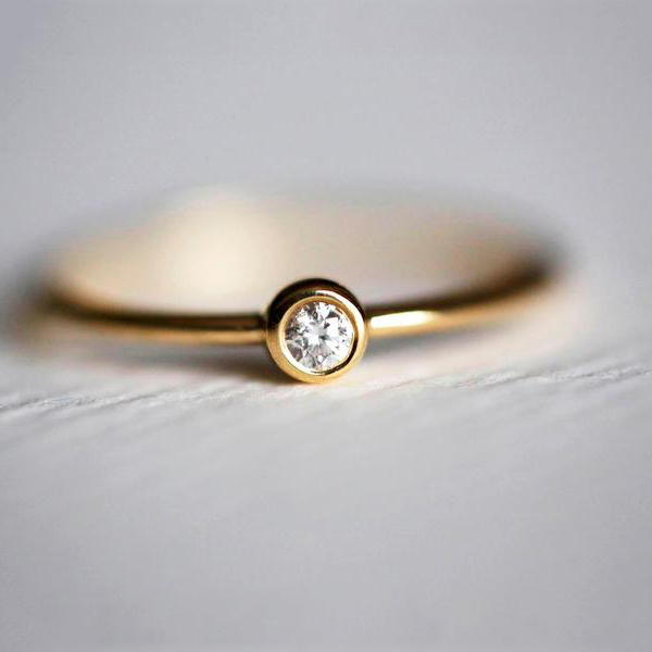 Simple Design 925 Sterling Silver Solitaire Finger Band Ring Design