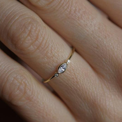 Hot Sale Yellow Gold Plated 925 Sterling Silver Stackable Rings
