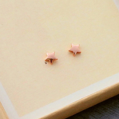Tiny Design Sterling Silver Mini Star Stud Earrings for Young Girls
