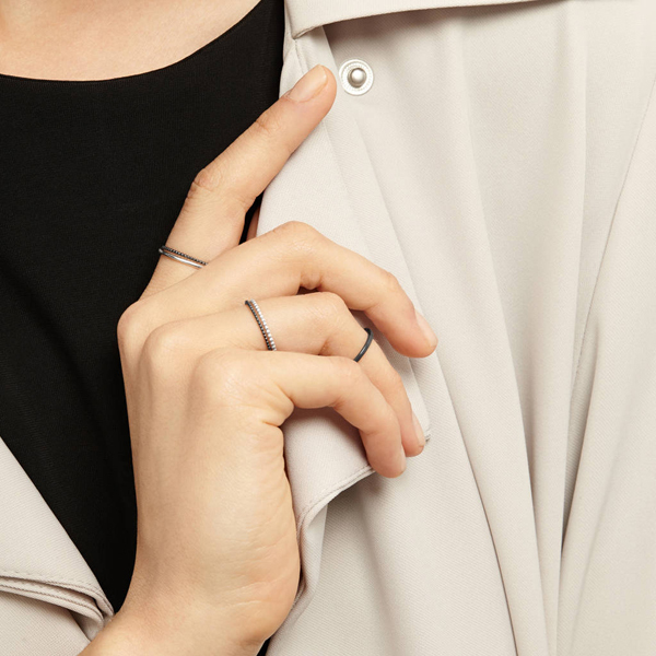Dainty Collection High Polish Sterling Silver Skinny Ball Stacking Finger Ring