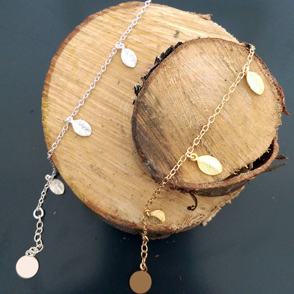 Friendship Sterling Silver 13 Leaves in the Forest Multi Charms Bracelet