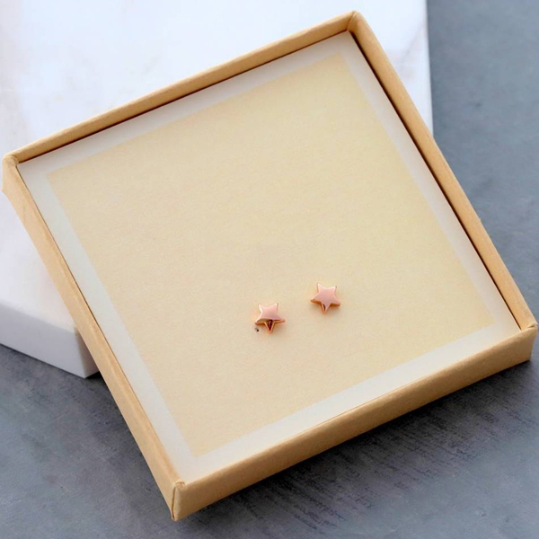 Tiny Design Sterling Silver Mini Star Stud Earrings for Young Girls