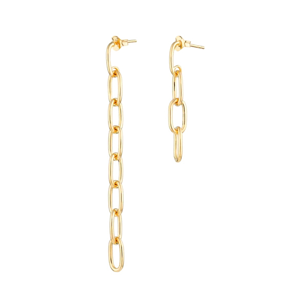 Latest Design 925 Sterling Silver Thick Chain Stud Earrings for Women Dangle