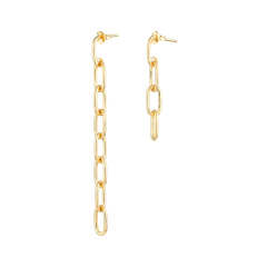 Latest Design 925 Sterling Silver Thick Chain Stud Earrings for Women Dangle