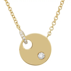 Rose Plated Sterling Silver Cubic Zirconia Round Stackable Women's Necklace