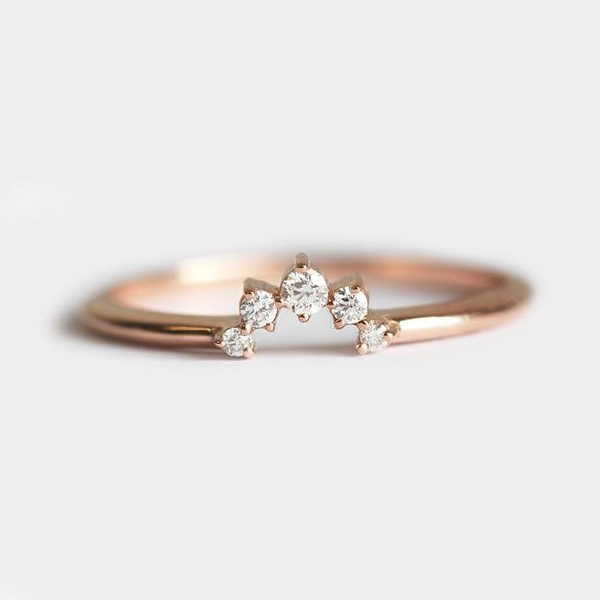 Fashion Sterling Silver Cubic Zirconia Thin Stackable Ring for Women