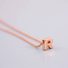 Jewelry in 925 Silver Mini Letters of an Alphabet Initial Necklace in Guanghzou