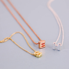 Jewelry in 925 Silver Mini Letters of an Alphabet Initial Necklace in Guanghzou