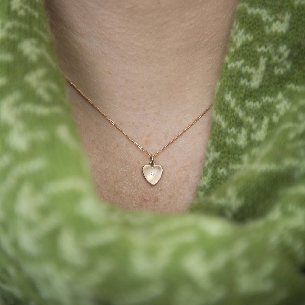 Rose Gold Heart CZ Pendant Necklace and Earrings in 925 Silver