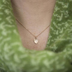 Rose Gold Heart CZ Pendant Necklace and Earrings in 925 Silver