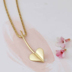 Sterling Silver Love Grows Heart Pendant Necklace Earrings Set