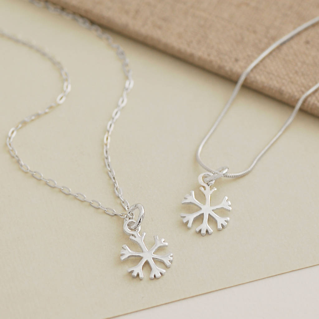 Sterling Silver Snowflake Necklace and Earrings with Best Price