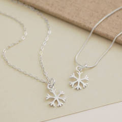 Sterling Silver Snowflake Necklace and Earrings with Best Price
