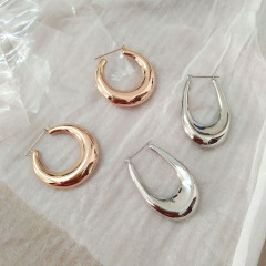 Landou Customized Jewelry Stainless Steel Large Gianna Hoop Earrings