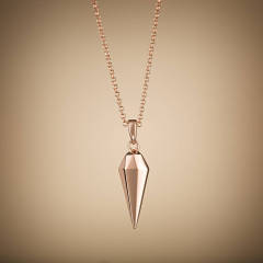 China Supplier Sterling Silver Faceted Teardrop Necklace