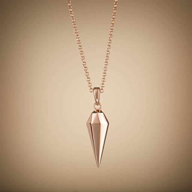 China Supplier Sterling Silver Faceted Teardrop Necklace