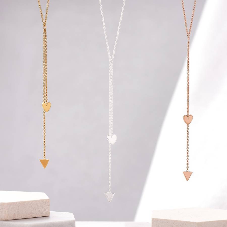 Sterling Silver Cupid's Arrow Necklace Women Jewelry