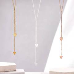 Sterling Silver Cupid's Arrow Necklace Women Jewelry
