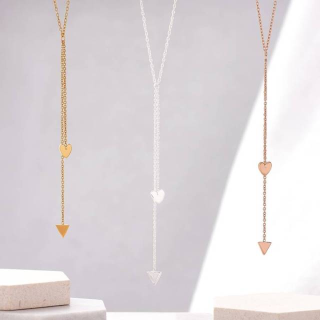 Sterling Silver Cupid's Arrow Necklace Women Jewelry