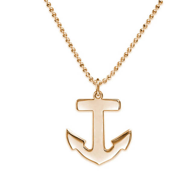 Best Selling Sterling Silver Personalised Anchor Necklace