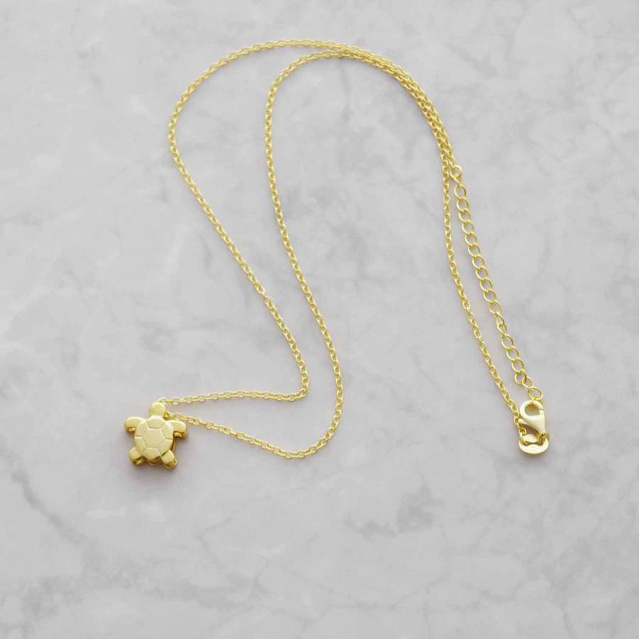 Dainty Design Sterling Silver Turtle Necklace for Girl