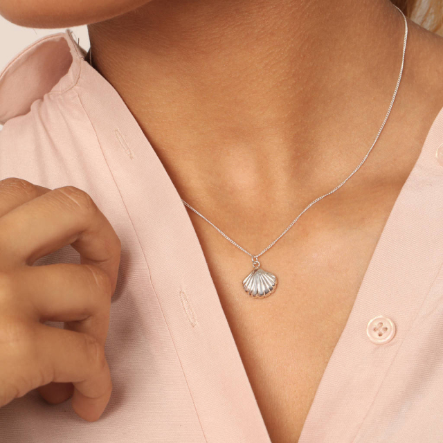 Sterling Silver Happy As A Clam Necklace Wholesale