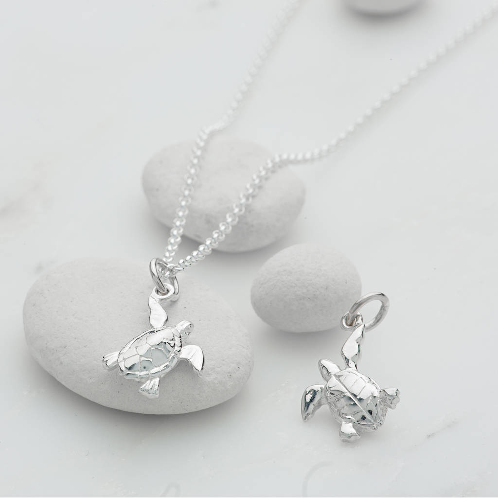 Fany Jewelry Yellow Gold Plated 925 Sterling Silver Mini Turtle Necklace
