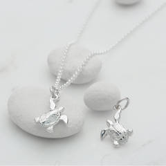 Fany Jewelry Yellow Gold Plated 925 Sterling Silver Mini Turtle Necklace