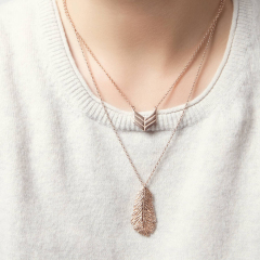 China Wholesale Jewelry Sterling Silver Arrow Necklace