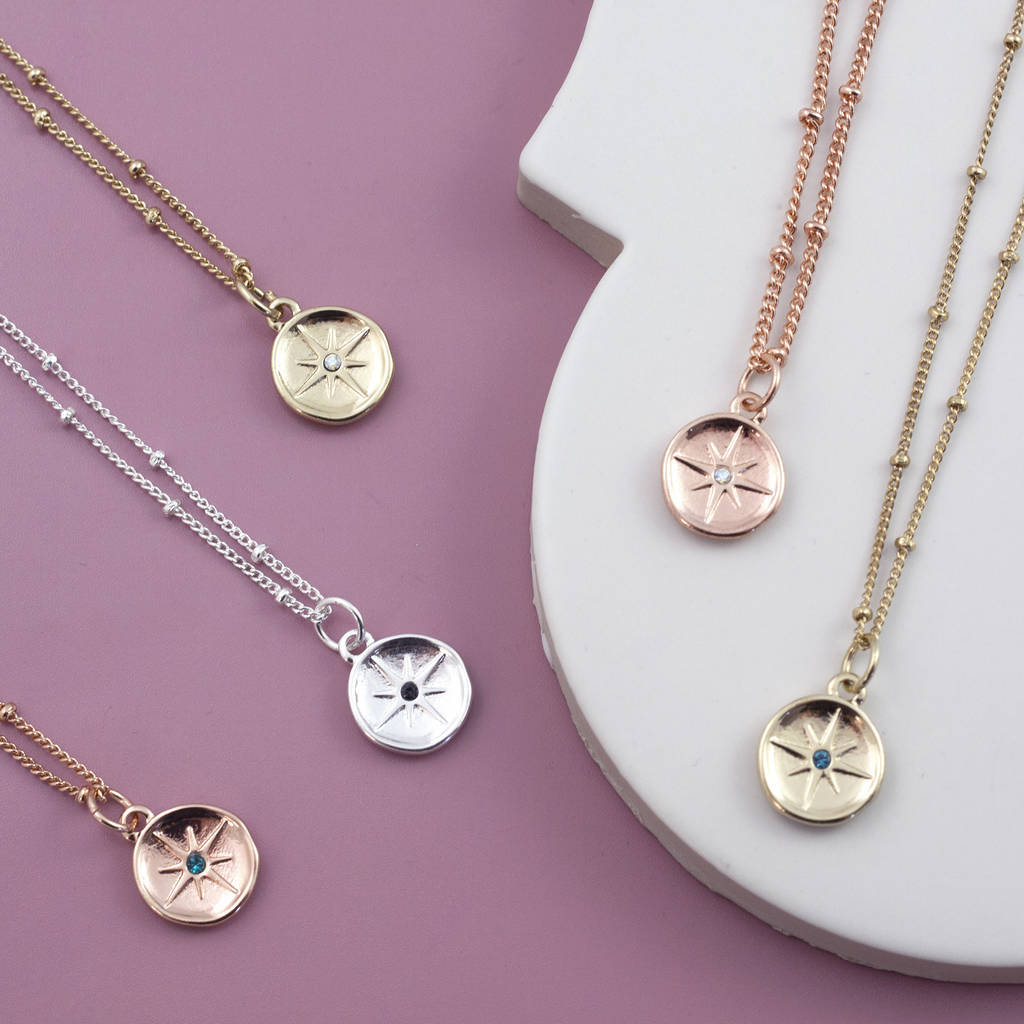 Latest Jewelry Sterling Silver Crystal Star Charm Necklace
