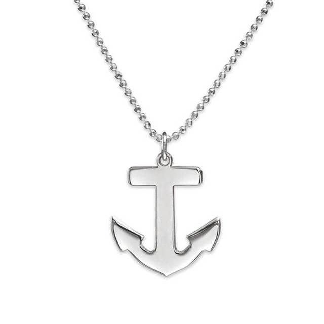 Best Selling Sterling Silver Personalised Anchor Necklace