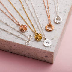 Sterling Silver Friendship Forever Love Knot Necklace