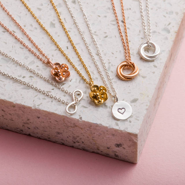 Sterling Silver Friendship Forever Love Knot Necklace