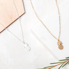 Pineapple Gold or Silver Plated Necklace in 925 Sterling Silver