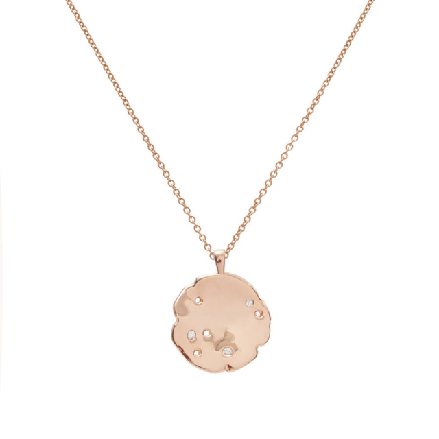 Sterling Silver Cosmos White Sapphire Pendant Necklace