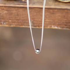 Fashion Design Sterling Silver Bead Floating Ball Necklace