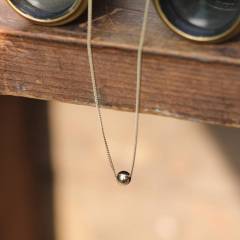 Fashion Design Sterling Silver Bead Floating Ball Necklace