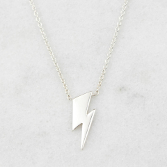 Sterling Silver Gold Over Bowie Flash Necklace