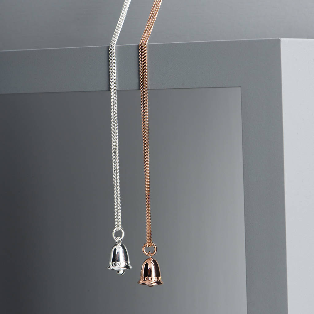 Pretty Jewelry 925 Sterling Silver Bells Necklace