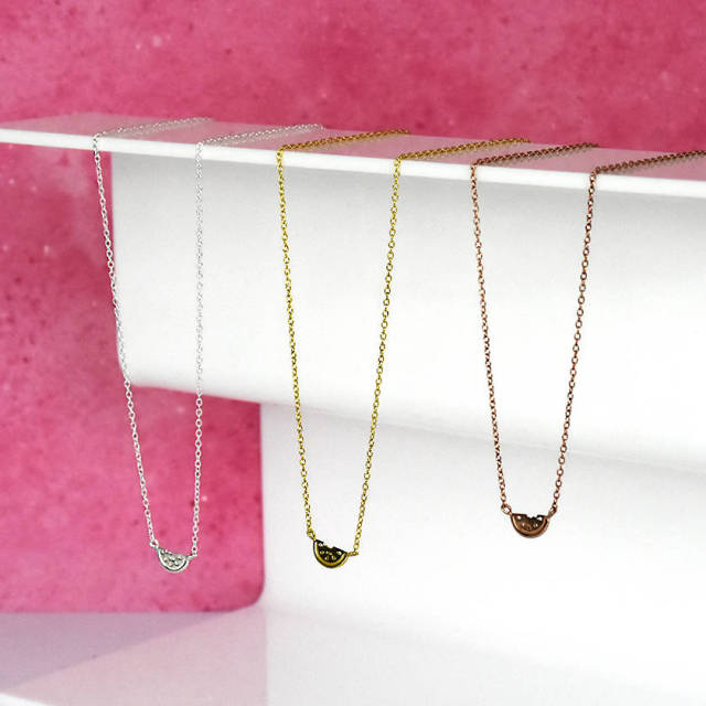 Classic 'One in a Melon' Sterling Silver Necklace
