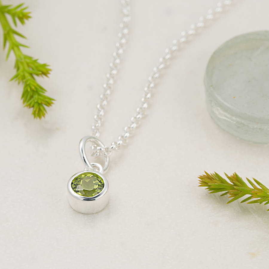 Sterling Silver Solitaire Amethyst Necklace, February Birthstone