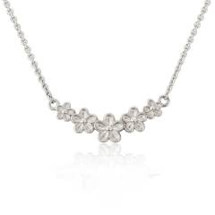 High Polish Finished Sterling Silver Flower Garland Necklace