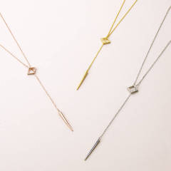 Sterling Silver Cubic Zirconia Lariat Pave Necklace