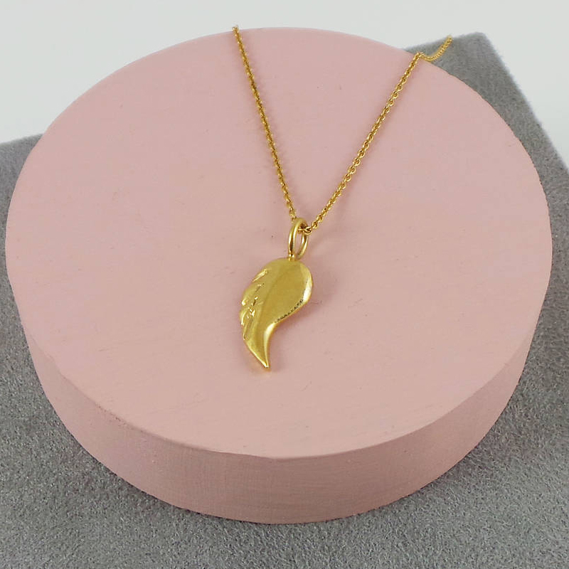 Girls Jewelry Sterling Silver Single Angel Wing Necklace