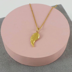 Girls Jewelry Sterling Silver Single Angel Wing Necklace